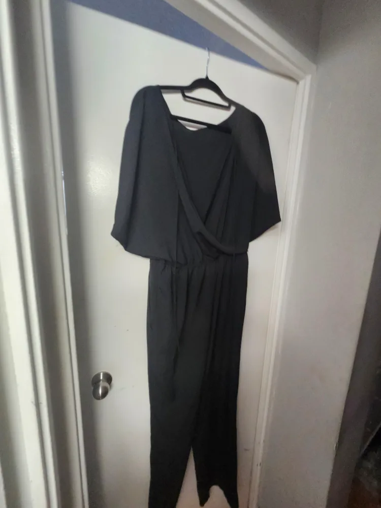 Halston Black Jumpsuit Size M/M thumbnail