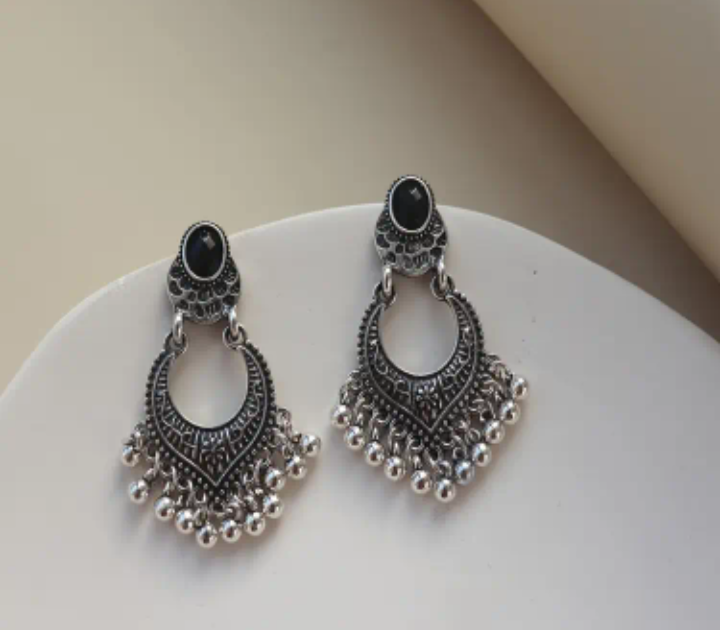 Silver Boho Dangle Earrings - photo 2