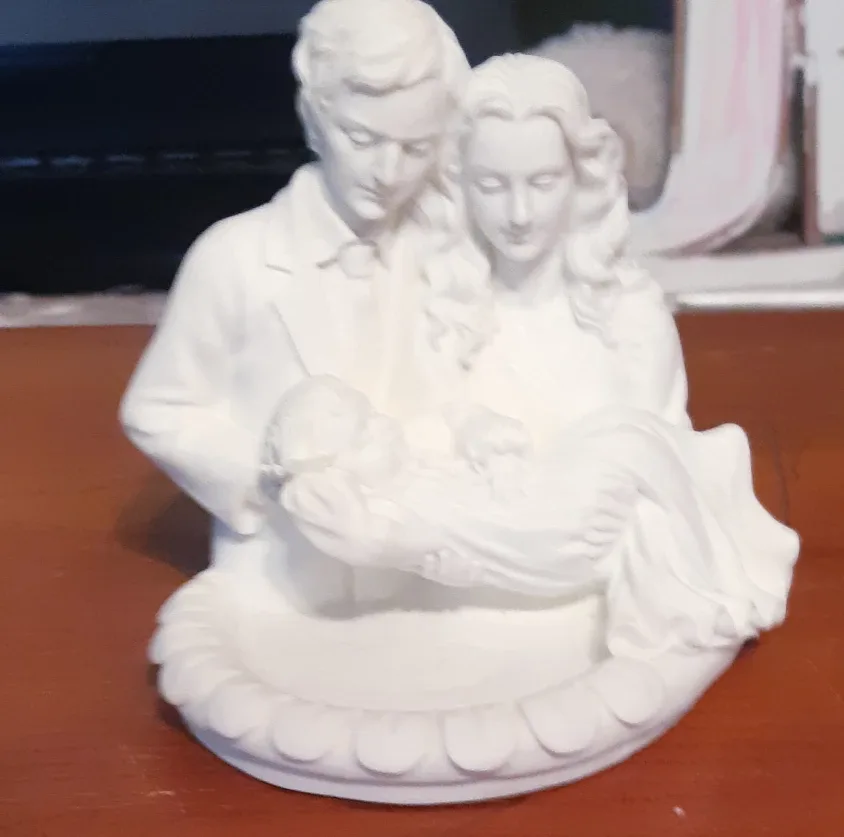 Hand Casted Family Figurine,Baptism thumbnail