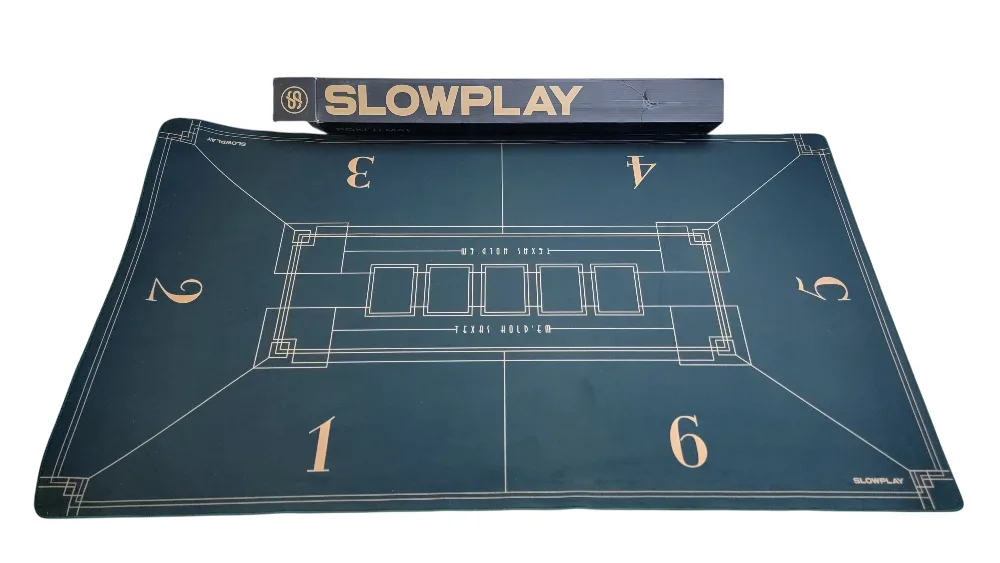 SLOWPLAY Texas Hold'em Poker Mat – 120x70cm Tabletop Surface image indicator(4)