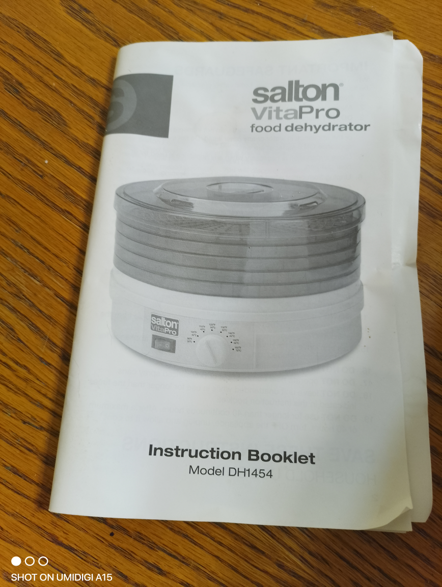 Salton VitaPro Food Dehydrator DH1454 - New in Box - photo 4