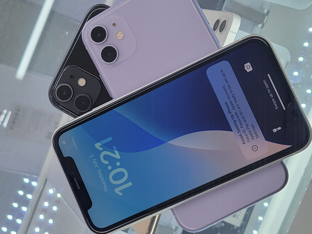 Apple iPhone 11 - Black, White & Purple