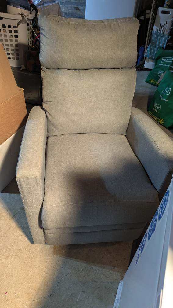 Grey Swivel Glider Recliner - photo 3