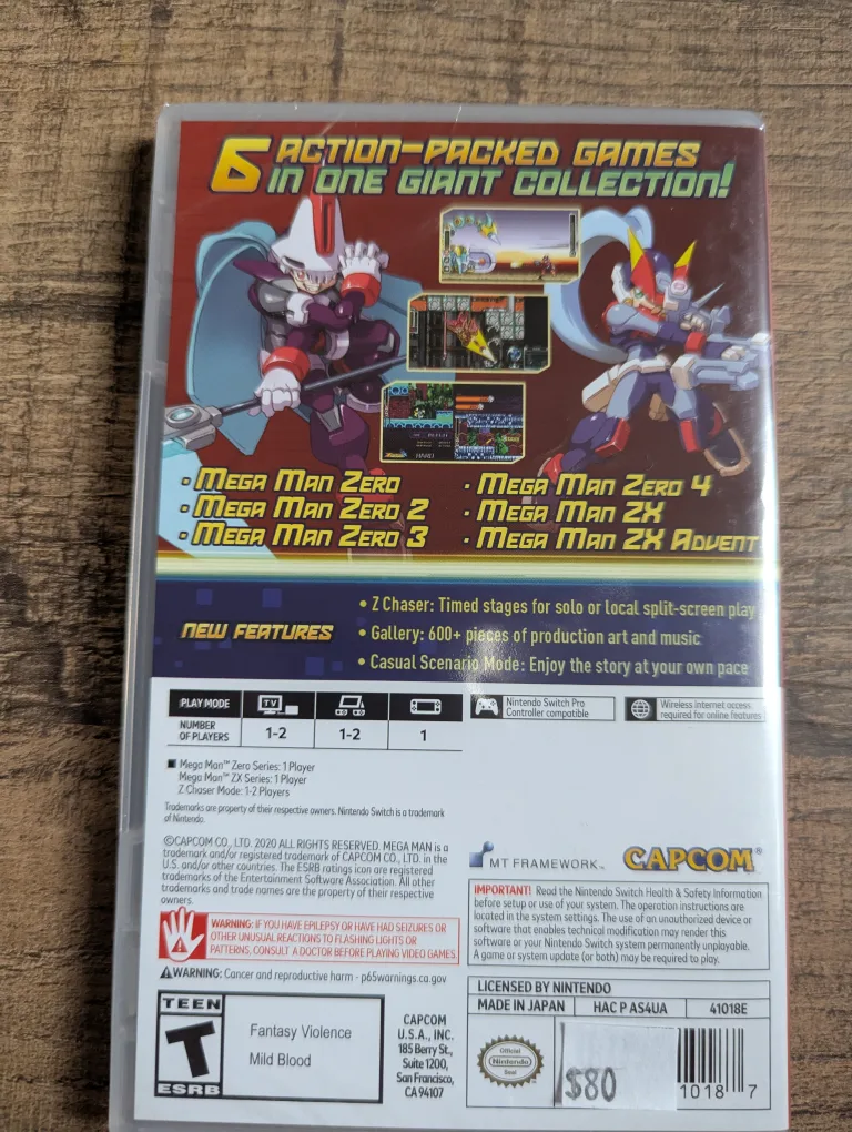 Nintendo switch MegaMan Zero/ZX Legacy collection game image indicator(2)