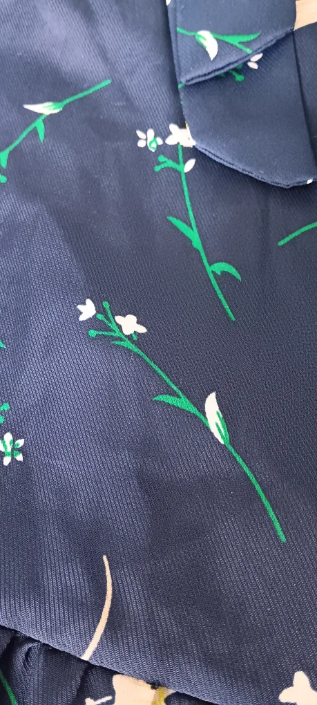 Floral Navy Blue Dress Size Medium image indicator(3)