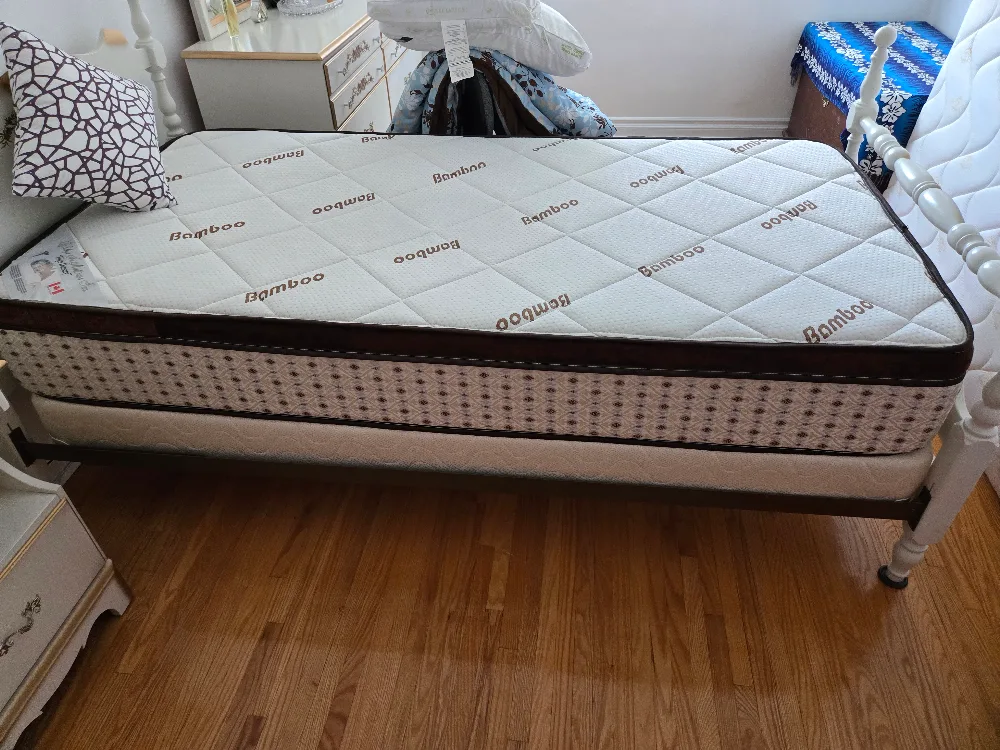 Bamboo Mattress - Single Size and wooden bed frame image indicator(2)