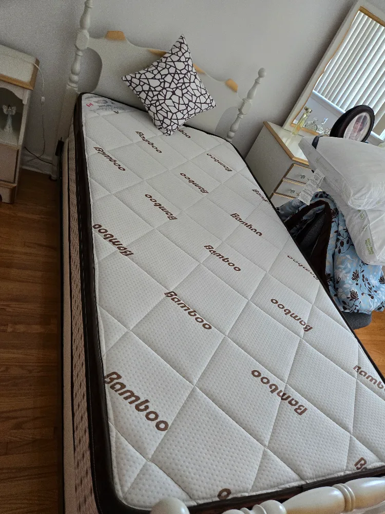 Bamboo Mattress - Single Size and wooden bed frame image indicator(5)