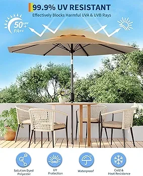 7.5 Ft Patio Umbrella - Burgundy image indicator(7)
