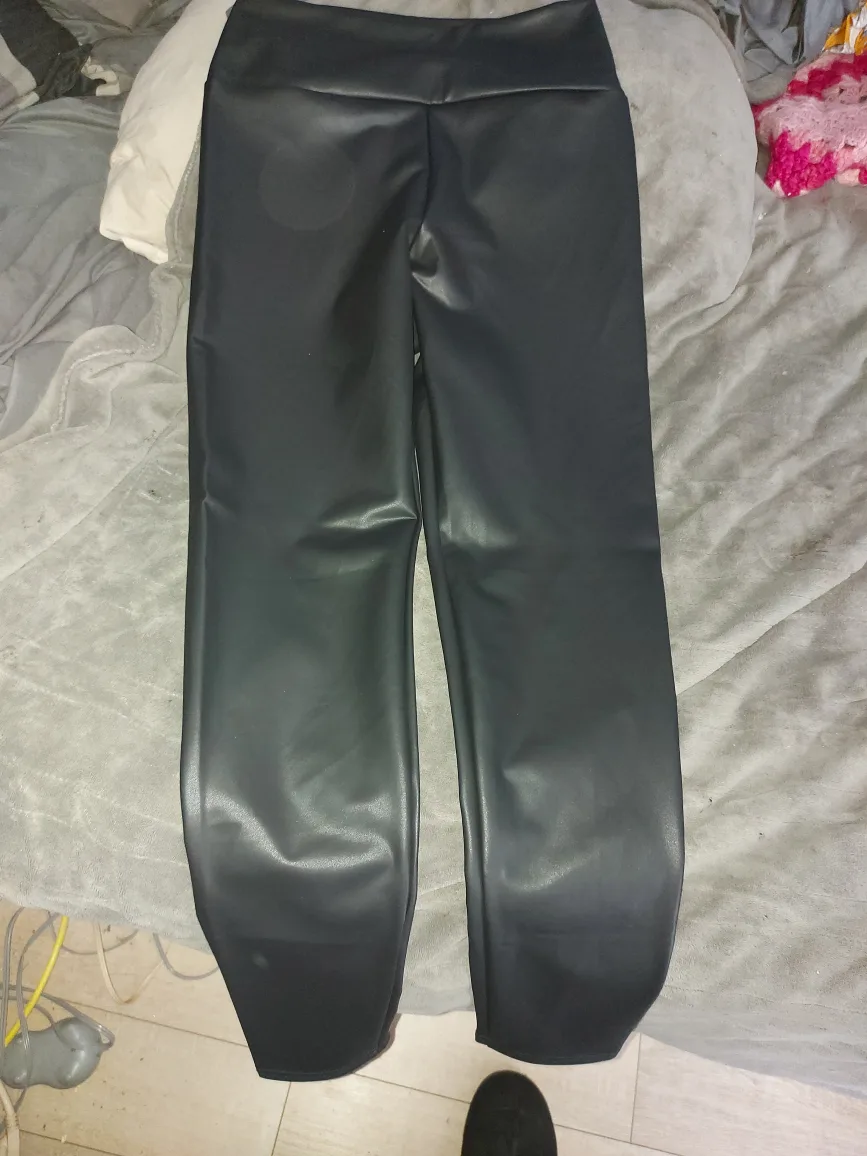 Black Faux Leather Leggings thumbnail