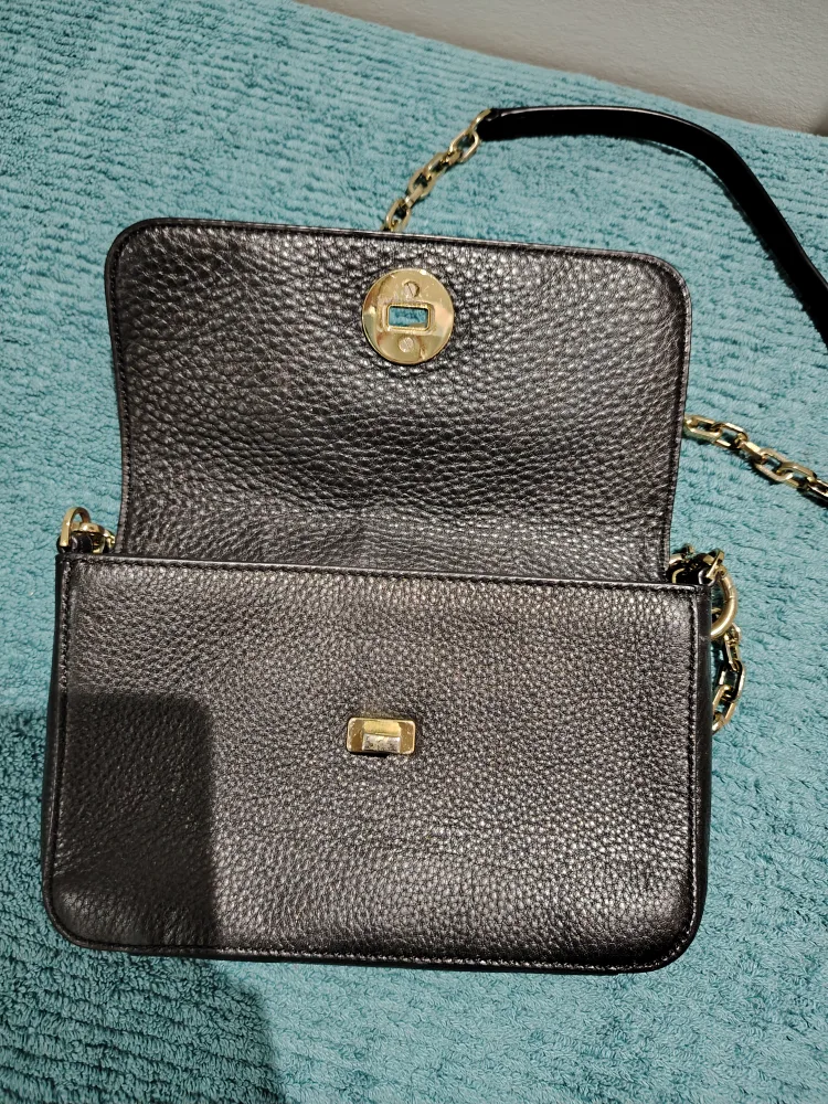 Tory Burch Black Leather Chain Crossbody Bag image indicator(4)