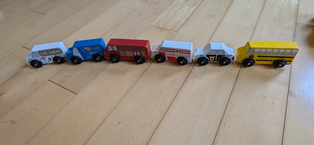 Wooden Train Track Set with Trains & Accessories image indicator(5)