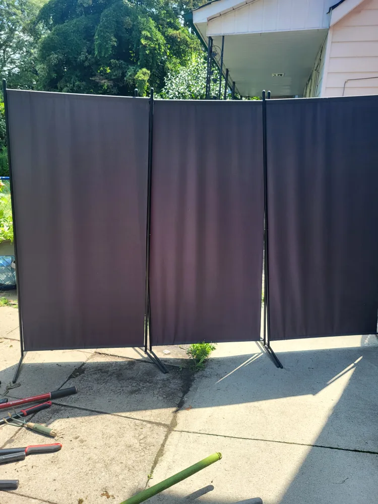 Black 3-Panel Room Divider thumbnail