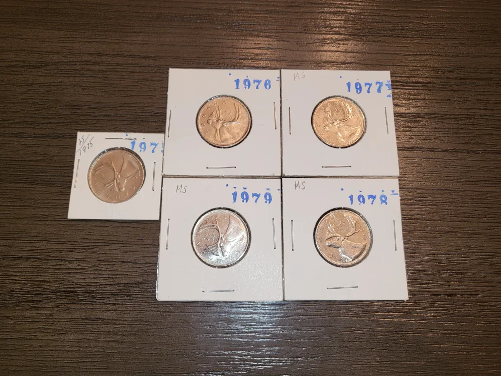 Vintage Canadian Quarter Collection (1975-1979) image indicator(4)