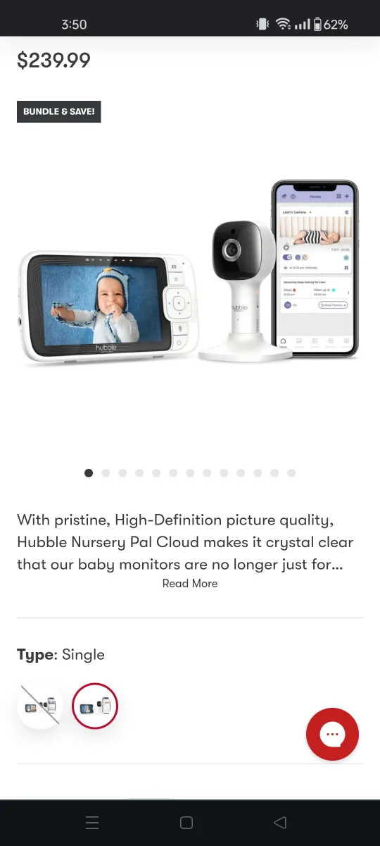 Hubble Connected - Nursery Pal Cloud - 5 in. Wi-Fi Baby Camera image indicator(6)