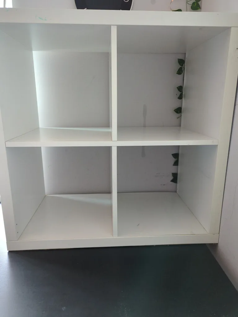 IKEA Kallax White 4-Cube Shelf Unit thumbnail