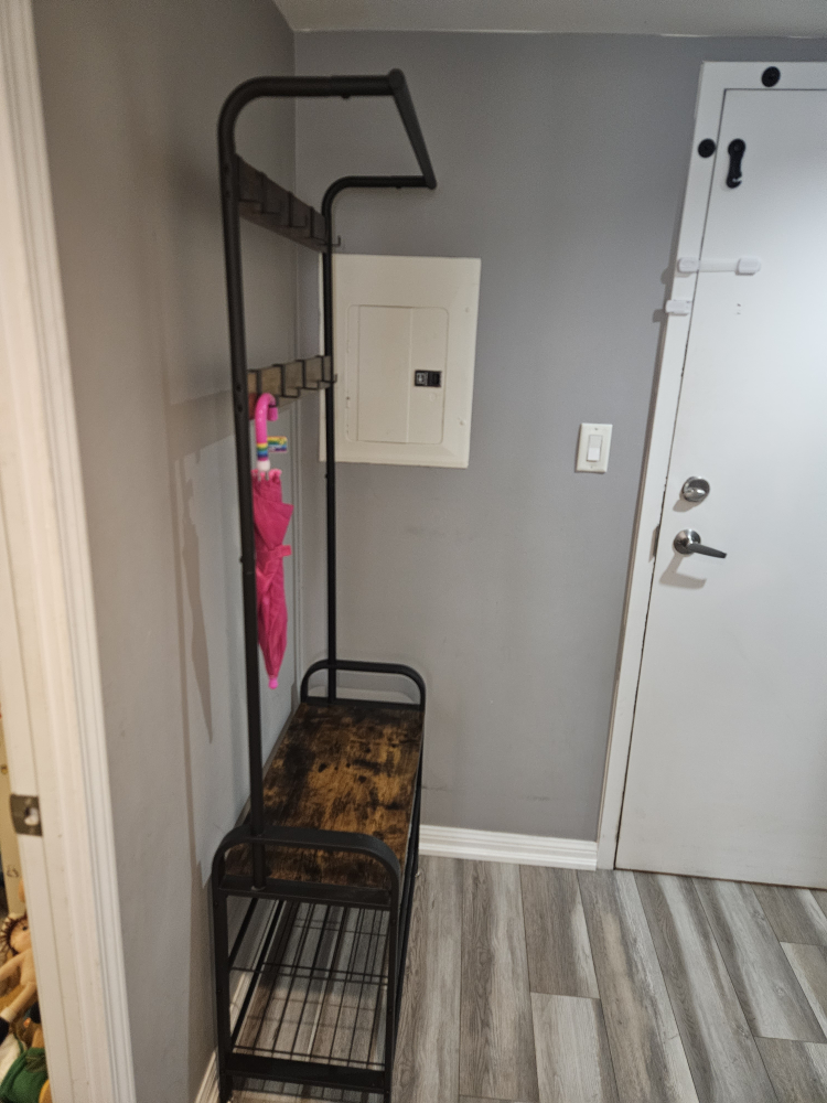 Hall Tree with Bench, Coat Rack - photo 2