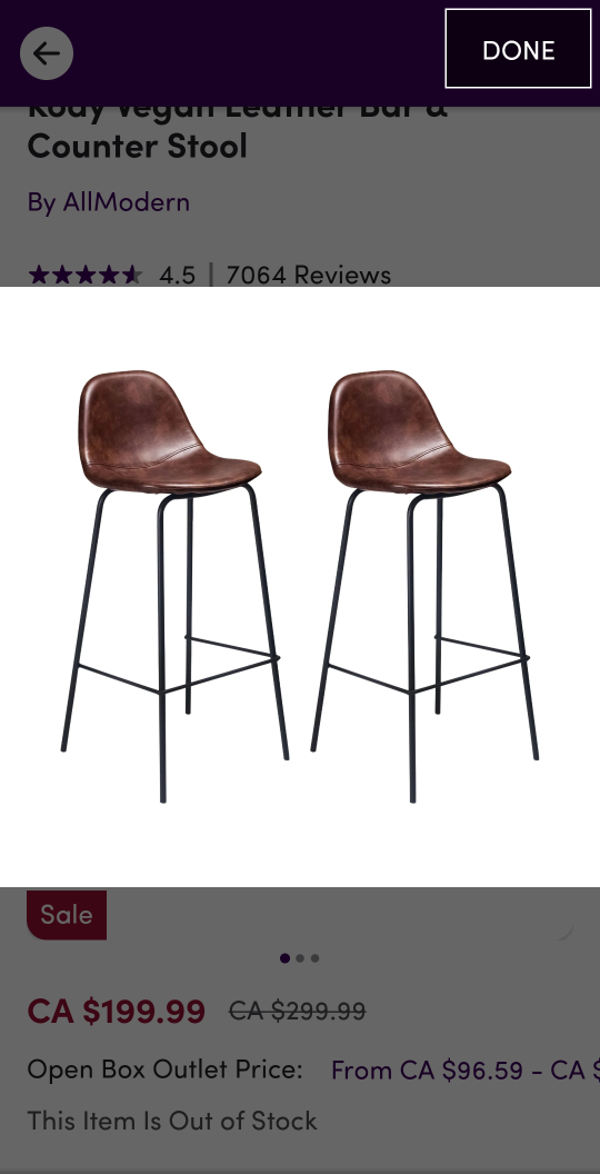 Vegan Leather Bar and Counter Stools
