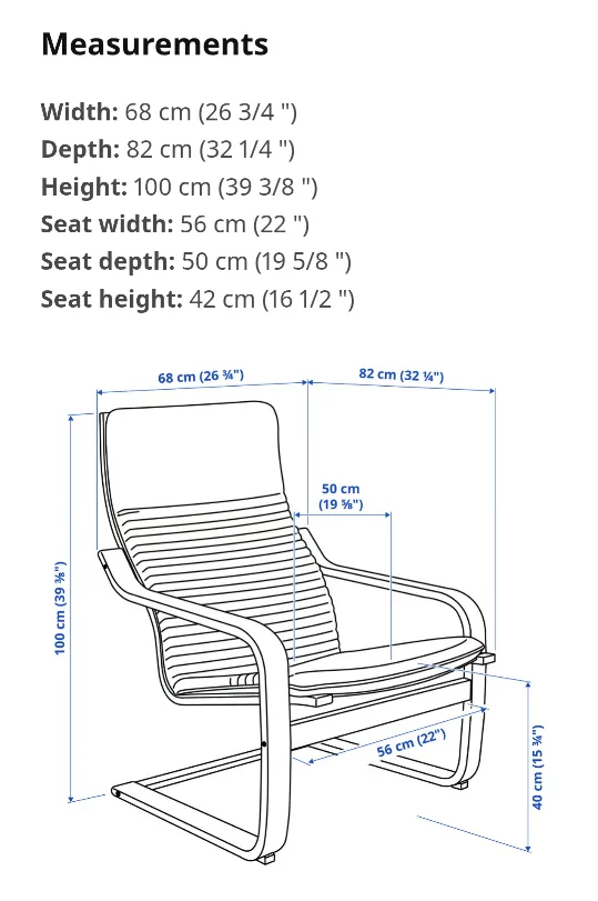 Adult Size IKEA Poang Chair image indicator(7)