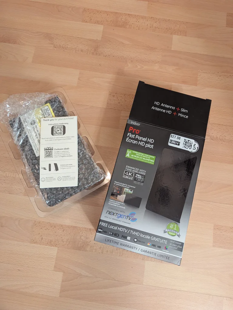 OPENED BOX but never used TV ANTENNA get local channels REG $28 thumbnail