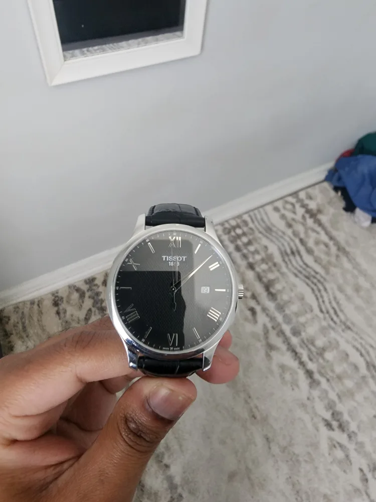 Tissot Tradition Black Leather Watch thumbnail