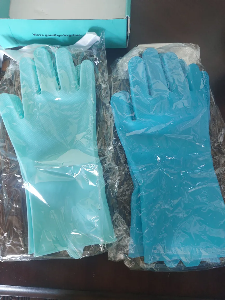 Brand New scrubbing gloves 2 pack image indicator(4)