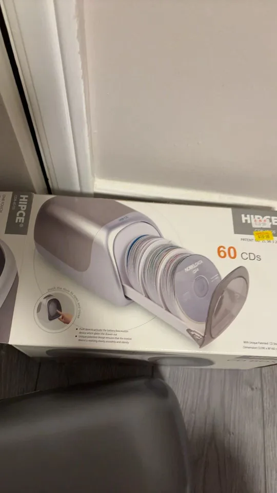 HIPCE Metallic Silver CD Box - Holds 60 CDs image indicator(2)