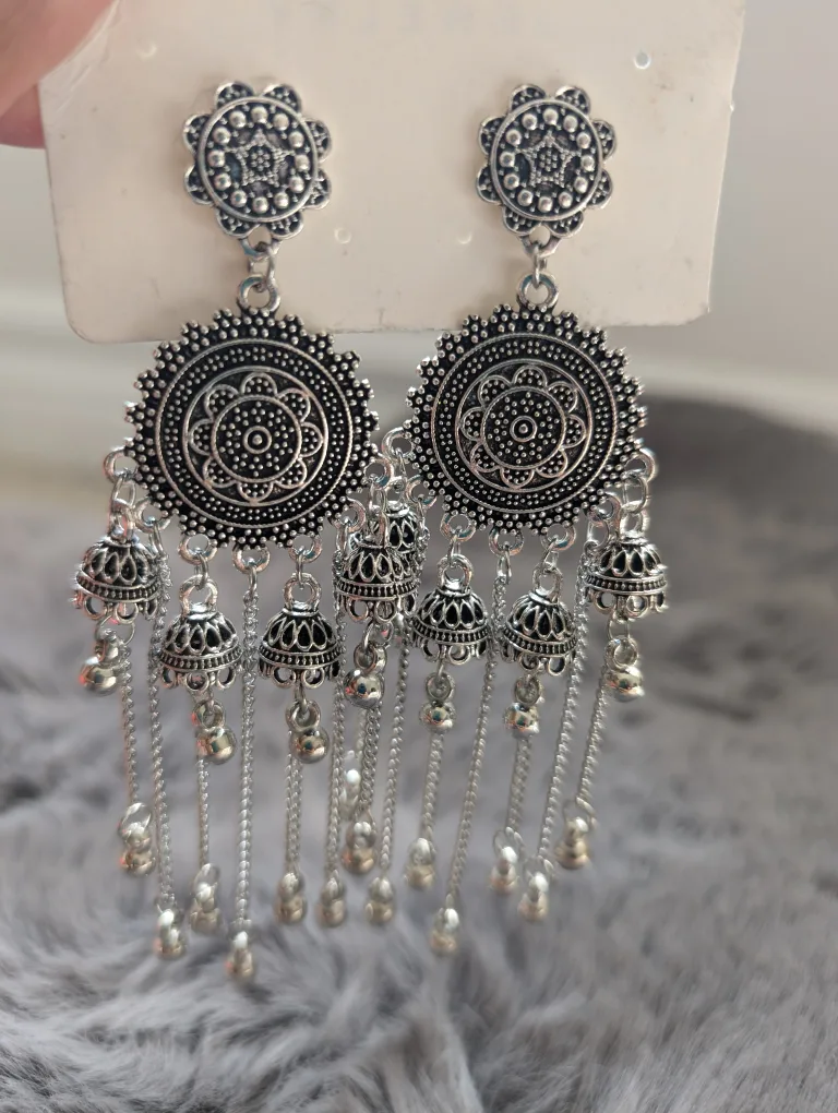 Dangle Earrings - Antique Silver Tone thumbnail