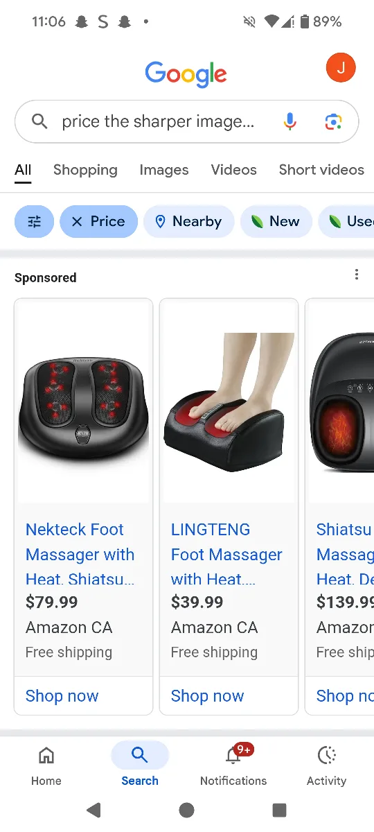 Nekteck Foot Massager with Heat - Black image indicator(2)