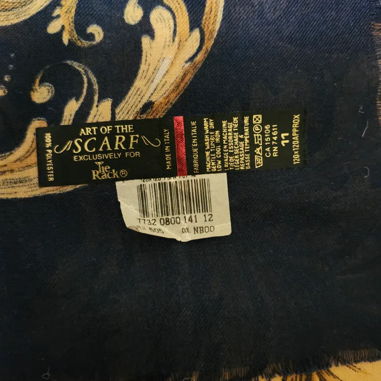 Art of the Scarf for The Tie Rack Scarf - Blue & Gold image indicator(2)