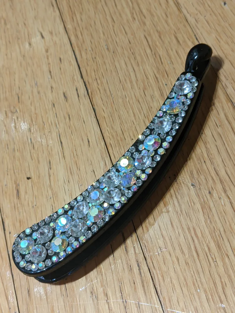 Rhinestone Banana Hair Clip thumbnail