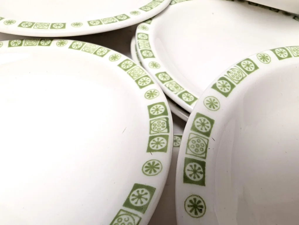 Ceramic Side Plates ~ Atomic Star ~ Buffalo Restaurant Chinaware image indicator(6)