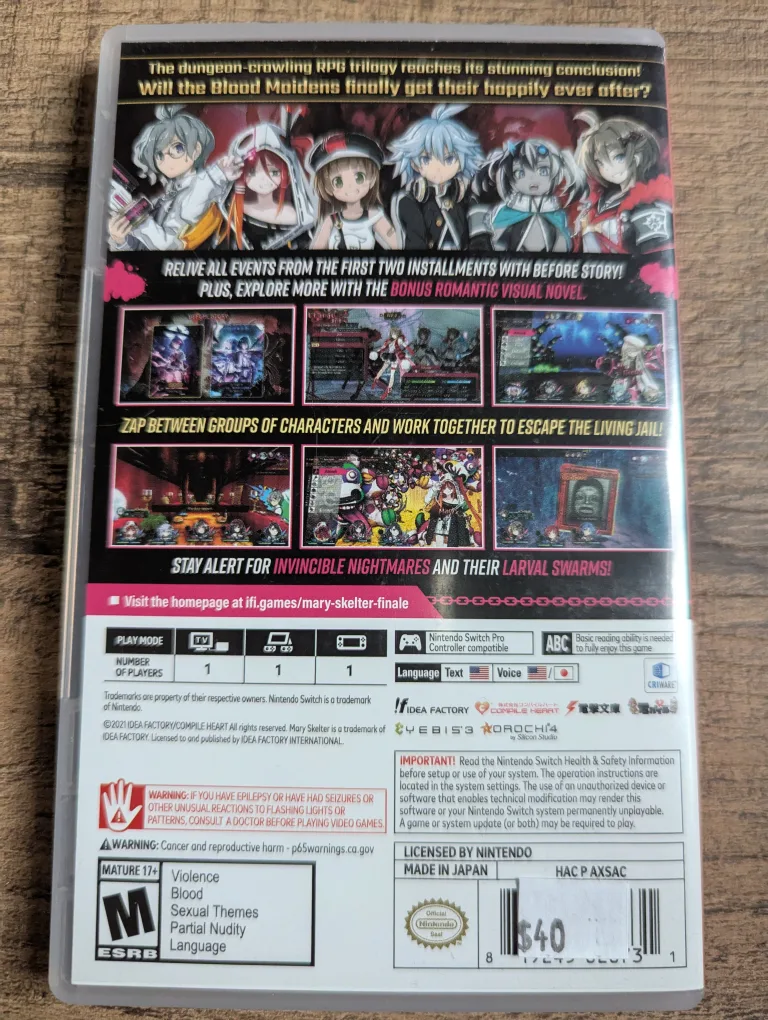 Nintendo switch Mary Skelter Finale game image indicator(2)
