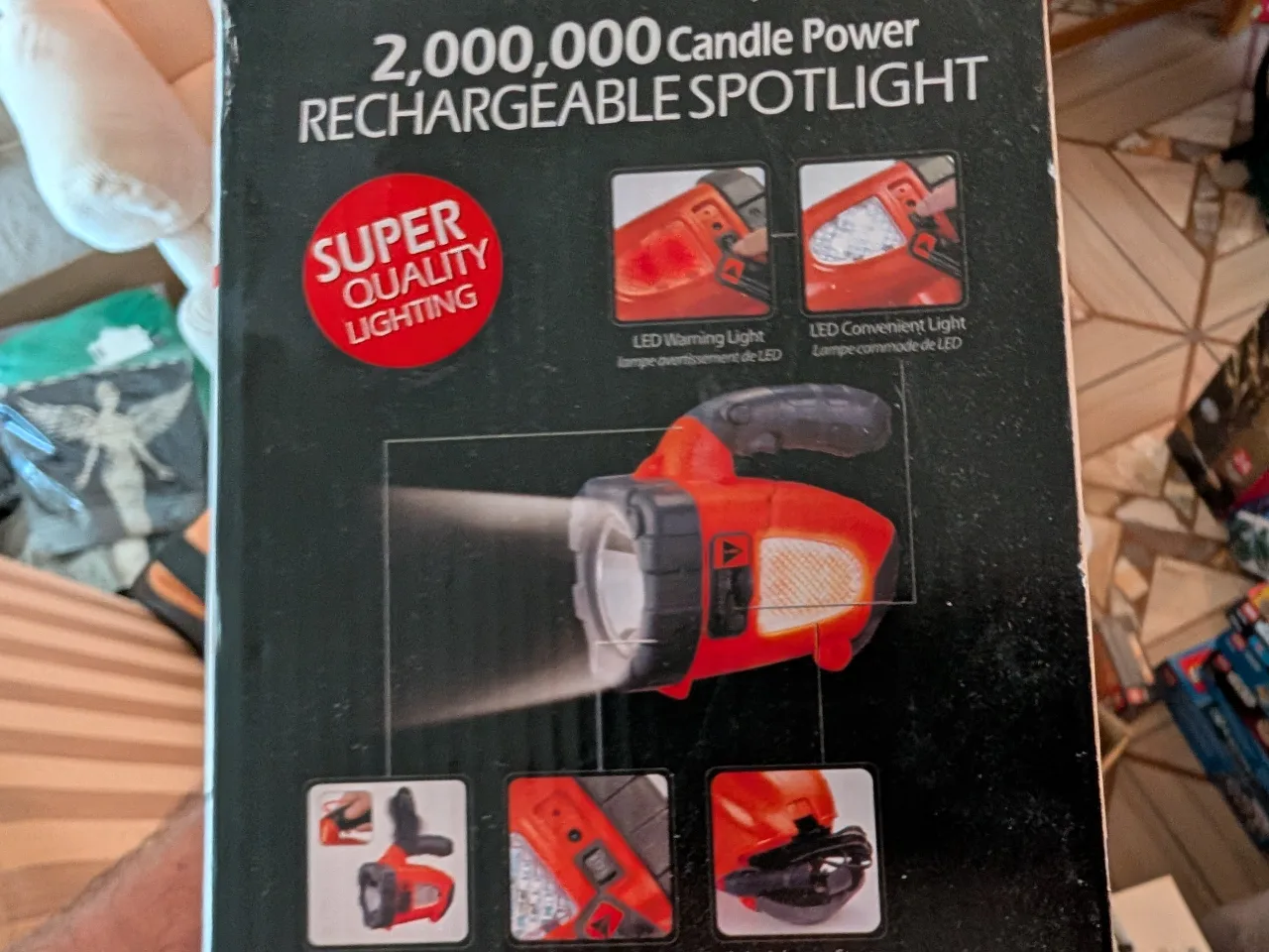 2,000,000 Candle Power Rechargeable Spotlight thumbnail