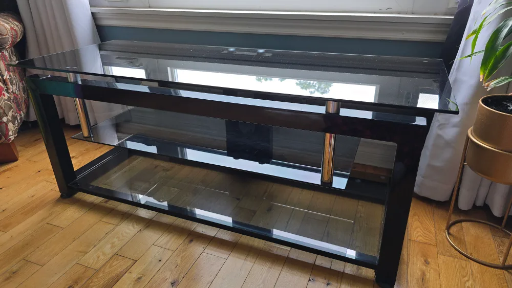 3-Tier Glass Entertainment Unit – Holds up to 65” TV