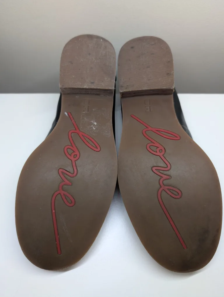 ED Ellen DeGeneres Black Leather Loafers image indicator(10)