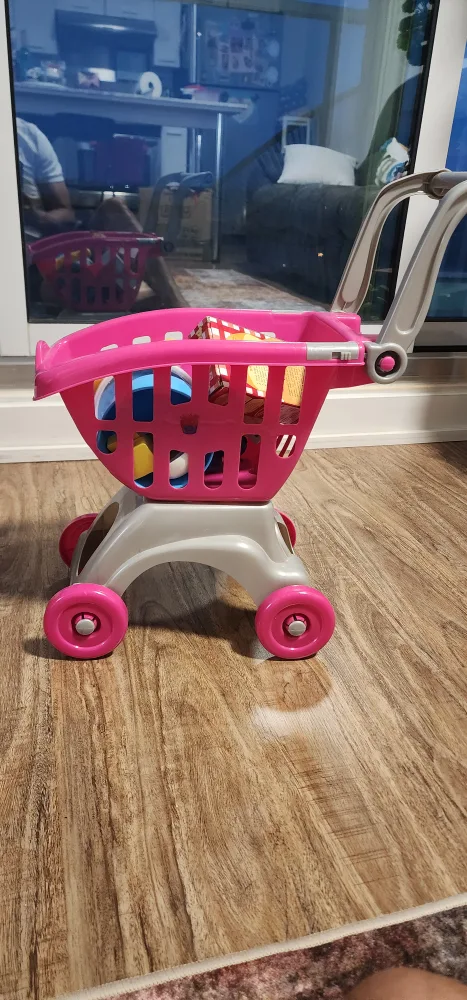 Kids Pink Shopping Cart Toy thumbnail
