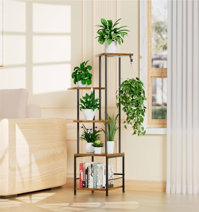 New Plant Stand Indoor with Grow Light, 5-Tiered Tall