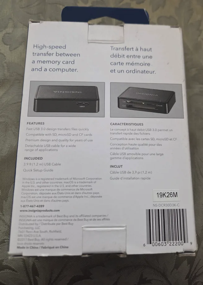 Insignia USB 3.0 Card Reader - Like New! image indicator(2)