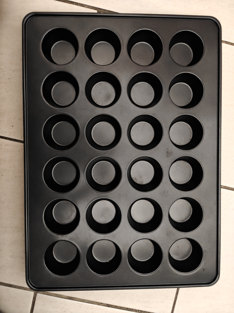 24 Cup Muffin Pan Nonstick Carbon Steel, Cupcake Tin for Baking