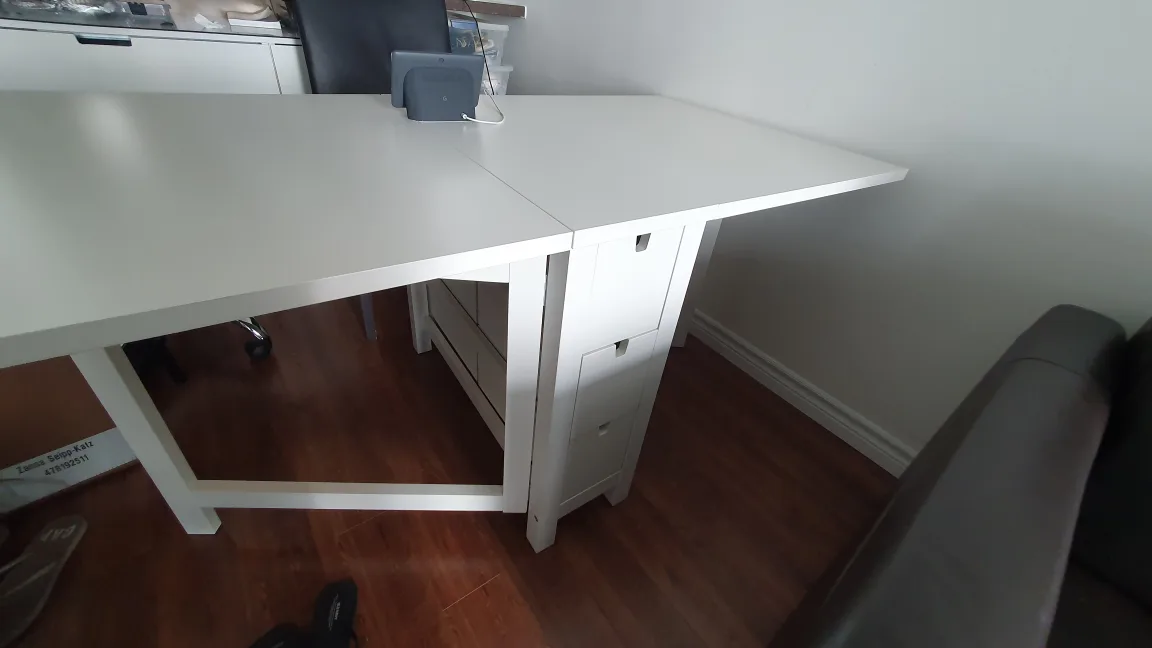 IKEA Norden Extendable White Table thumbnail