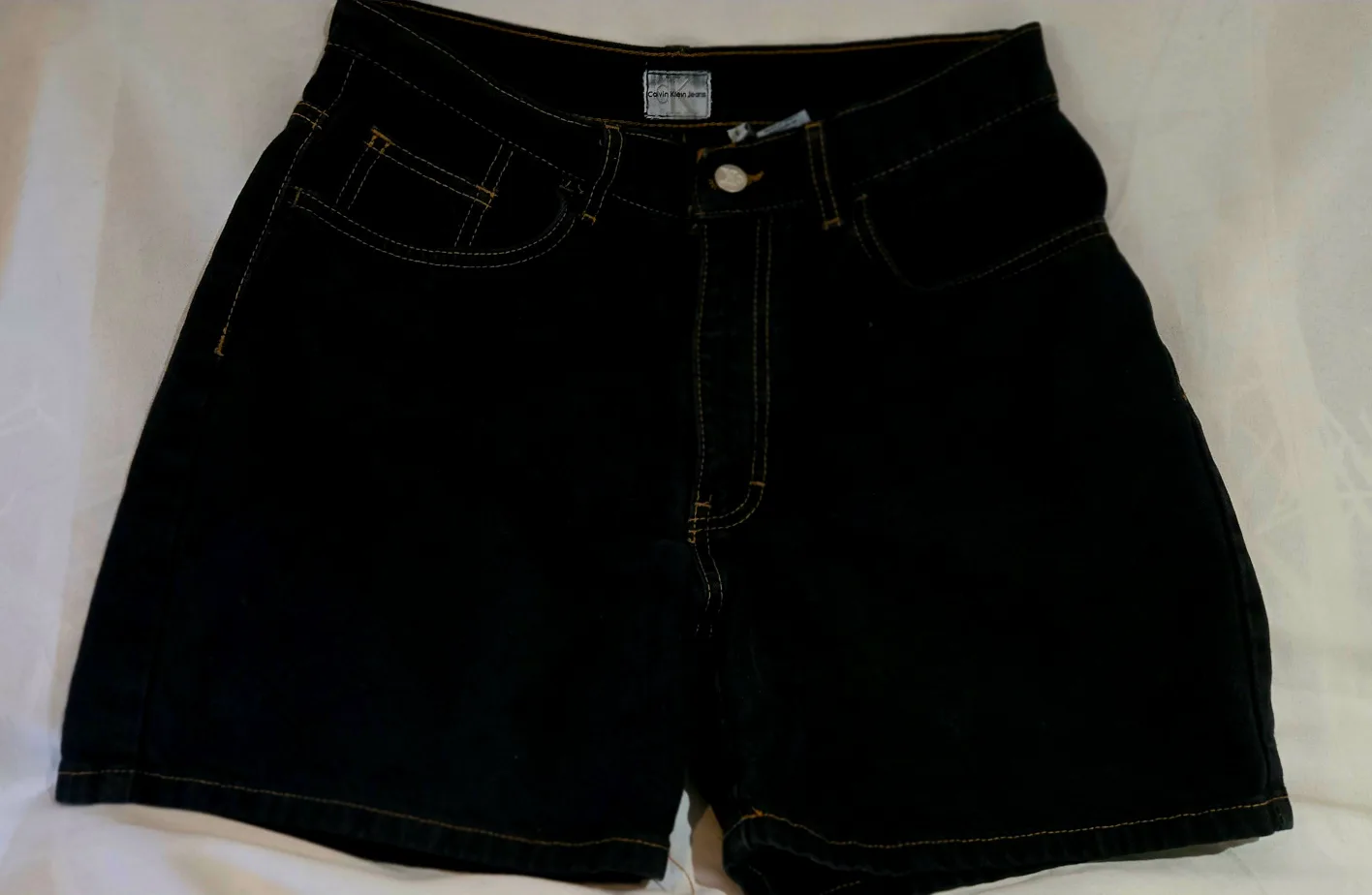 Calvin Klein Jeans Dark Blue Denim Shorts - Size 6 thumbnail