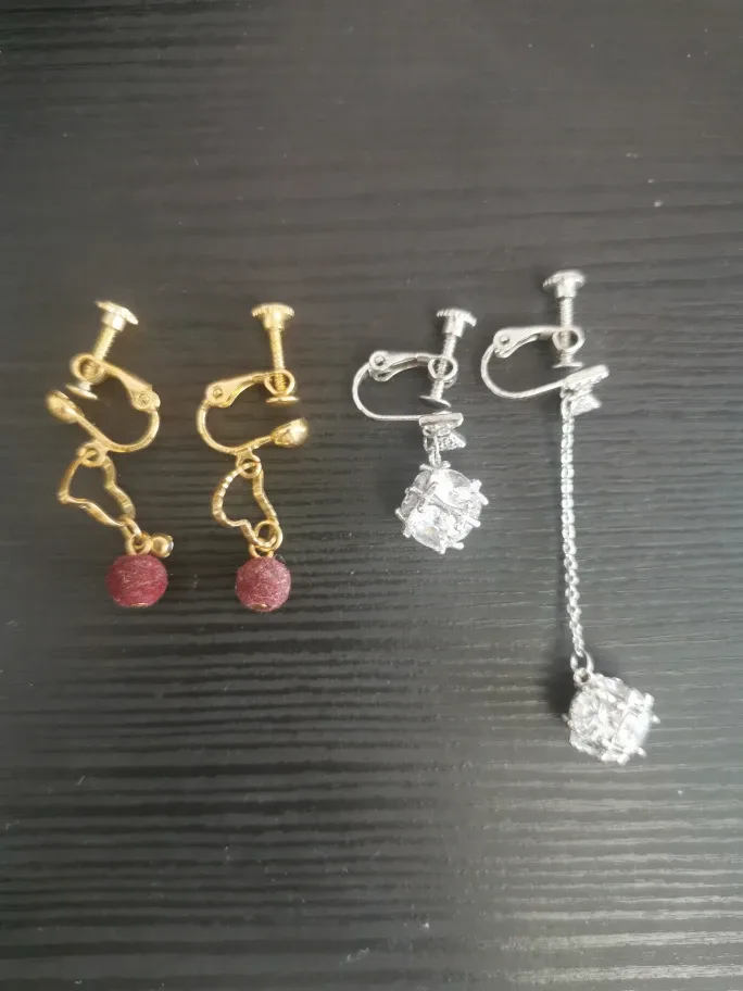 Earrings: Gold & Silver Clip-on Set thumbnail