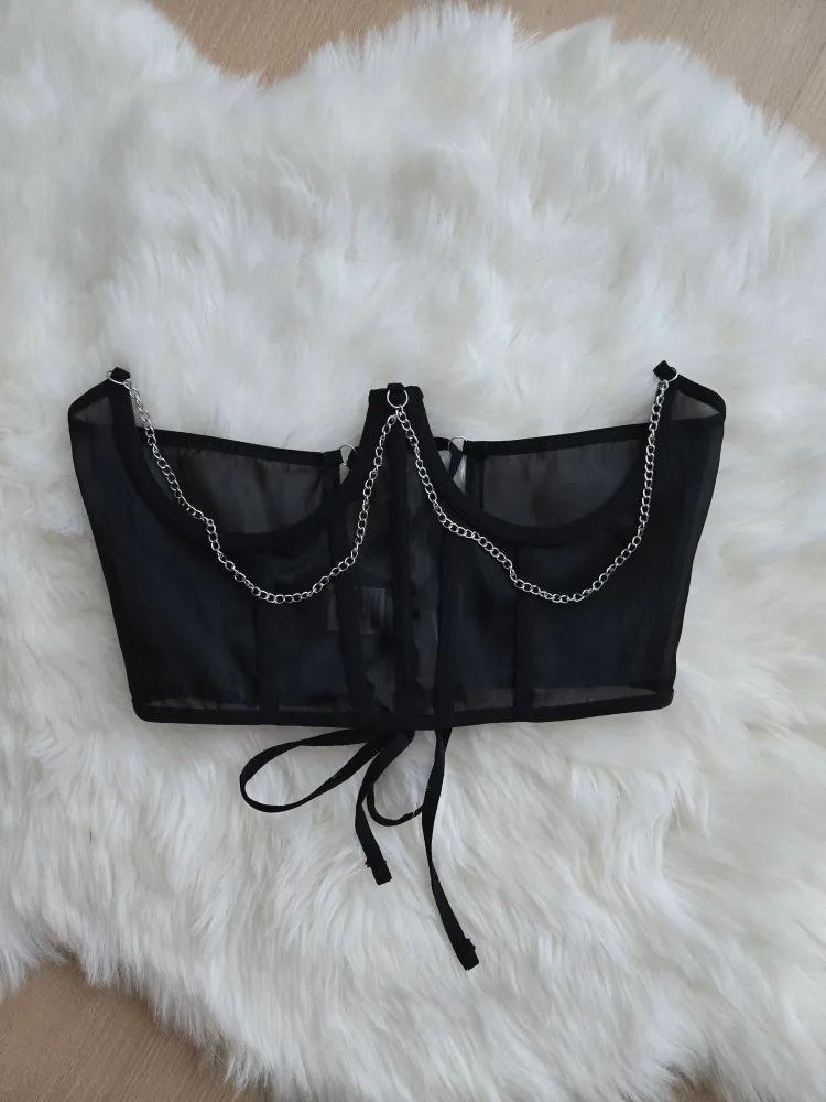 Black Corset Top - Size S thumbnail