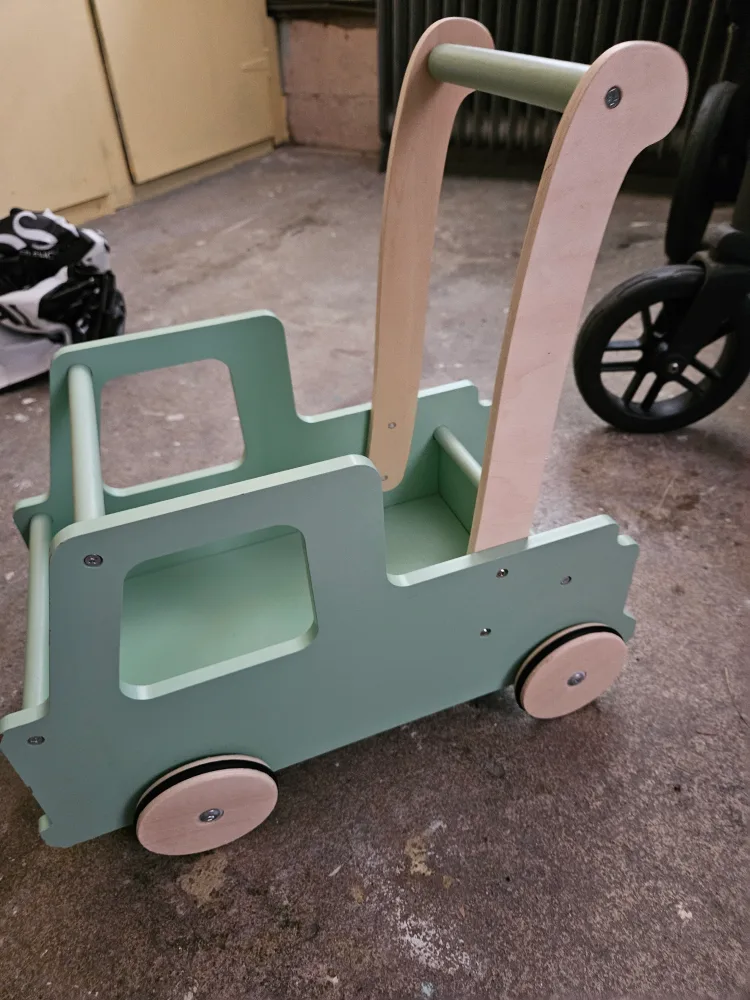 Wooden Baby Walker - Mint Green thumbnail
