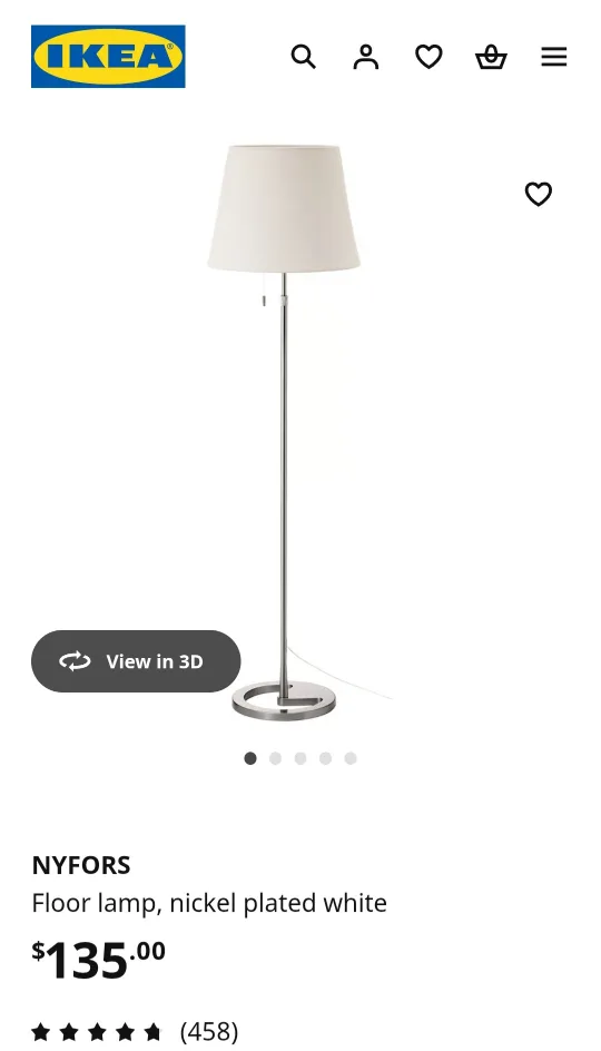 Ikea Nyfors Floor Lamp thumbnail