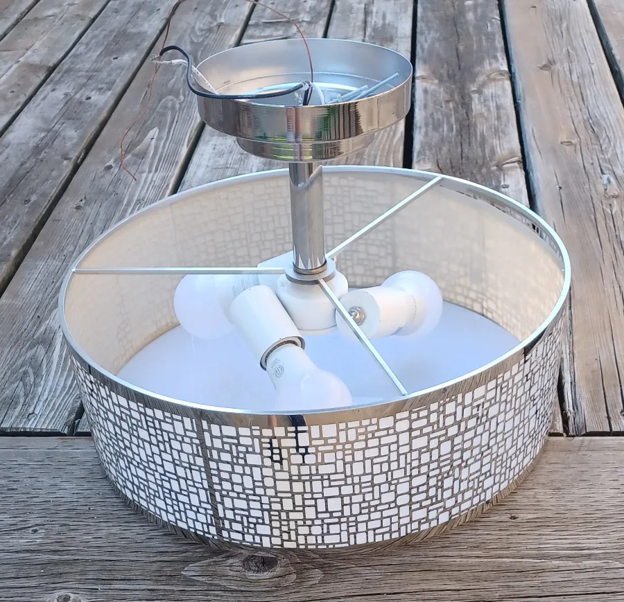 Modern Patterned Drum Ceiling Light Fixture thumbnail