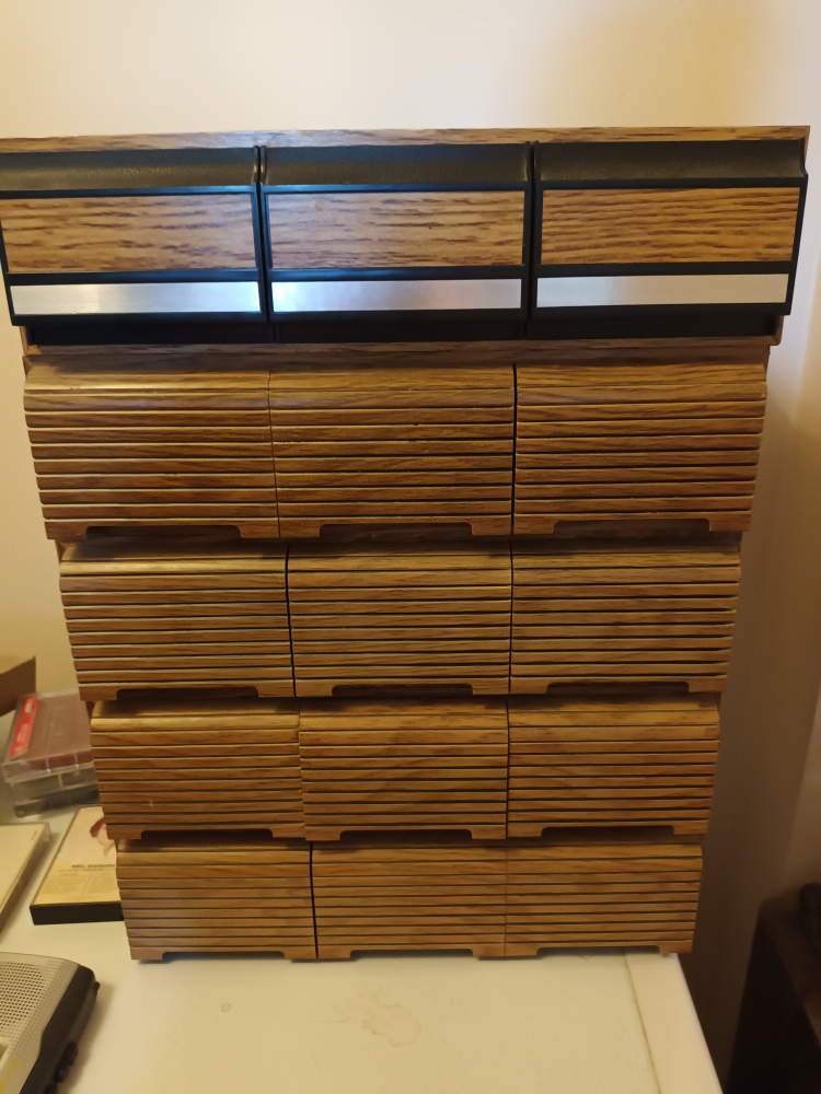 SOLD. Vintage Cassette Tape Storage Cabinet + Tapes - photo 2