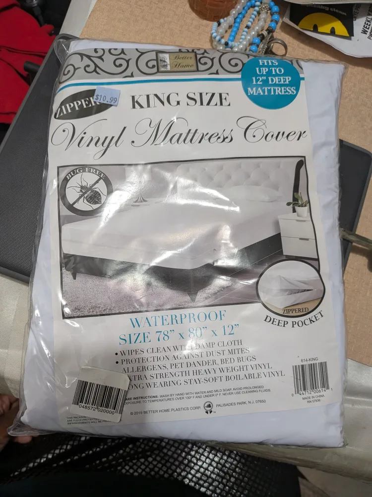 Better Home King Size Vinyl Mattress Cover - New thumbnail