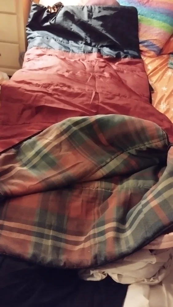 Sleeping Bag - Red & Plaid thumbnail