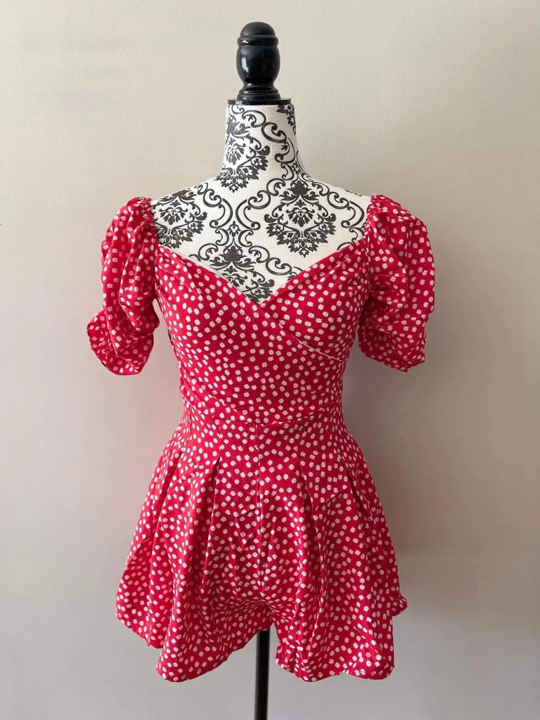 Red Floral Romper thumbnail